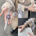 Koreaanse stijl polkadot gebreide band compatibel met Apple Watch S10 S11 iWatch 9 8 7 6 SE. - (S10/11 42mm) 38/40/41mm Universeel / Grijs