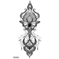 Autocollant de tatouage temporaire avec motif de papillon en dentelle de henné. - 9.8x5.8cm / SS384