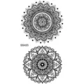Autocollant de tatouage henne mandala SKU, design d'art corporel de fleur geometrique noire. - Style Floral Mandala(SS420)