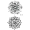 Sticker de tatouage temporaire mandala noir design d art corporel floral géométrique - Style Géométrique Floral Mandala(SS423)