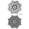 Autocollants de tatouage temporaire mandala, art corporel fleur géométrique noire. - Style Symétrique Mandala(SS424)