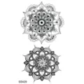 Mandala autocollant de tatouage temporaire design géométrique floral noir feuille SS429 - Style Complexe Mandala(SS429)