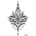 Autocollant de tatouage temporaire de lotus de style henna transfrontalier pour variante. - Style Lotus Délicat Mandala(SS436)