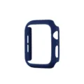 Matte dunkelblaue Schutzhülle Detailansicht für Smartwatch, präzise Ausschnitte für Tasten. - Dunkelblau