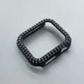 Strass beschermhoes voor Apple Watch S10 S9 SE, stijlvolle rhinestone bumper case. - 38mm / Zwart