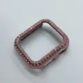 Roségoud strass smartwatch hoesje beschermhoes compatibel met Apple Watch bling. - 38mm / rozenroze