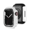 Apple Watch Schutzhülle Hart PC Cover kompatibel mit Series Ultra SE Smartwatch Zubehör - Original Weiß - Ausgehöhlte PC-Hülle / iwatch7 45mm