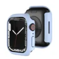 Hellblaue PC Schutzhülle für Apple Watch SE 6 8 7 5 4 Bumper Halbschale Uhrengehäuse Design - Hellblau - Ausgehöhlte PC-Hülle