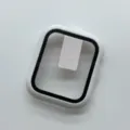 White matte PC case with screen protector for smart watch, full coverage accessory. - 38mm Paper Boxed / White