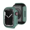 Silikon Schutzhülle für Apple Watch, dunkelgrüner Bumper Rahmen kompatibel mit allen Serien. - Seegrün - Ausgehöhlte PC-Hülle