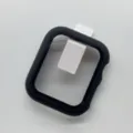 Matte PC protective case for smartwatch full coverage black hard shell accessory - Black