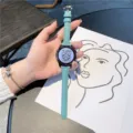 Replacement leather watch strap for vivo smart watch, comfortable and stylish cyan band. - Lake Green