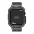 Custodia protettiva trasparente e cinturino stile ghiacciaio per Apple Watch bumper chiaro - Cinturino da 40mm (per Series 4/5/6/SE) / Nero Ghiacciaio Trasparente