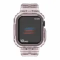 Custodia protettiva e cinturino per smartwatch rosa trasparente design ghiacciaio. - Cinturino da 40mm (per Series 4/5/6/SE) / Rosa Ghiacciaio Trasparente