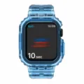 Custodia protettiva e cinturino di ricambio blu trasparente per orologio intelligente. - Cinturino da 40mm (per Series 4/5/6/SE) / Blu Ghiacciaio Trasparente