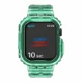 Custodia protettiva e cinturino verde trasparente per Apple Watch, design resistente. - Verde Ghiacciaio Trasparente