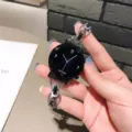 Ersatz Metallkette Uhrenarmband kompatibel mit Smartwatches, modisches Accessoire. - Kompatibel: Honor Magic/Dream / Silber Schwarz Metallkette Stil