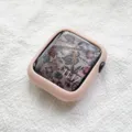 Silicone case for Apple Watch, soft pink protective cover, lightweight and durable smartwatch accessory. - 49mm / Pink