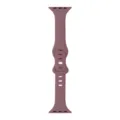Slim silicone watch strap compatible with Apple Watch, waist design, soft sports replacement band. - Universal for 42mm (Series 1/2/3)/44/45/46/49mm / Smoky Purple