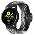Elastische geweven nylon horlogeband vervanging compatibel met slimme horloges. - 22mm Universele Band / Pure Chocolade