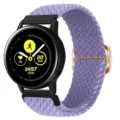 Geweven nylon elastische vervangend horlogebandje voor smartwatch met metalen gesp paars - 22mm Universele Band / Lavendel