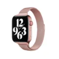 Milanese magnetic metal watch band strap replacement compatible for apple watch rose gold - Universal 38mm/40mm/41mm / Pink