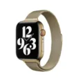 Gold Milanese loop magnetic stainless steel watch band compatible with Apple Watch. - Universal 38mm/40mm/41mm / Gold
