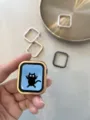 Aluminium Metall Schutzhülle Bumper Case für Apple Watch, kompatibel mit Serie 7 8 9 SE. - K-Gold