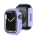Lila Schutzhülle für Apple Watch, hohles Halbschalen-Design, robustes PC-Smartwatch-Gehäuse. - Rosa Lila - Ausgehöhlte PC-Hülle