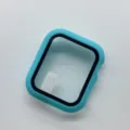 Matte PC full cover protective case and screen protector for smartwatch, light blue accessory. - Light Blue