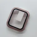 Matte PC integrated protective case and screen protector for Apple Watch S10 SE 9 8 7 rose gold - Rose Gold