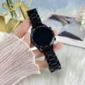 Bracelet de montre connectée noir accessoire élégant bracelet en résine durable usage quotidien - Noir Luxe