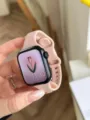 Slim silicone watch strap replacement band for smart watch, cute pink sporty casual style, comfortable. - Universal for 42mm (Series 1/2/3)/44/45/46/49mm / Light Pink Slim Waist