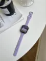 Bracelet de montre fin en silicone compatible avec apple watch, souple violet sport. - Lavande Taille Fine