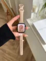 Bracelet en silicone fin compatible avec Apple Watch, elegante bracelet de sport mignon - Thé au Lait Taille Fine