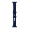 Bracelet de montre en silicone fine pour montre connectée, joli bracelet sport bleu marine. - Bleu