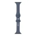 Bracelet de montre connectée en silicone taille fine design respirant gris bleu clair - Gris Bleu