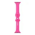 Bracelet de montre en silicone rose vif pour Apple Watch, bracelet de sport mignon et casual. - Rose rouge
