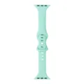 Bracelet de montre de rechange en silicone fin vert menthe compatible Apple Watch Series 10 - Bleu Abysse