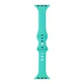 Bracelet de montre en silicone fin turquoise de rechange compatible montre intelligente - Sarcelle