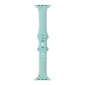 Bracelet de montre en silicone fin compatible Apple Watch, design taille de guêpe, sport. - Cyan