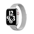 Milanese magnetic loop metal watch strap compatible with smart watch, stylish silver band. - Universal 38mm/40mm/41mm / Silver