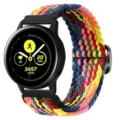 Kleurrijke gevlochten nylon elastische horlogeband vervanging compatibel met smartwatch, flexibel. - Regenboogkleuren