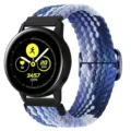 Blauwe gradiënt geweven nylon elastische vervangende horlogeband voor smartwatch comfortabel. - Bosbessenblauw