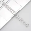 Transparenter Harz Uhrenarmband Ersatzarmband kompatibel mit verschiedenen Smartwatch Modellen - Einzelner Loop Denim-Kette - Transparent