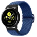 Gevlochten nylon elastisch vervangend horlogebandje voor smartwatch, comfortabel en duurzaam. - Koude Zee Blauw