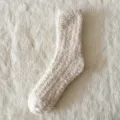 Beige koraalvleece pluche middelhoge sokken voor dames, gezellige warme winterslaapsokken. - Eén maat / Beige