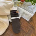 Calze a costine marroni stile coreano con grazioso fiocco per autunno e inverno. - Taglia unica / Caffè Marrone