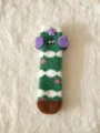 Cute cartoon coral fleece socks, green and white striped thermal home floor socks. - One Size / Green Monster