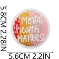 Patch brodé Mental health matters thermocollant insigne motif application pour vêtements - Style Rond Mental health MATTERS! (W25HD-12-07)